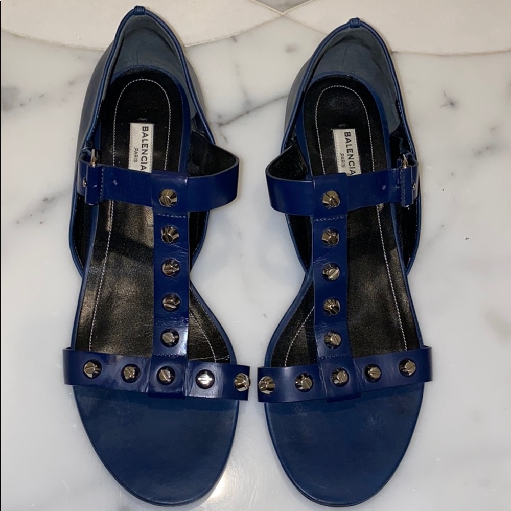 Balenciaga Navy Sandal
